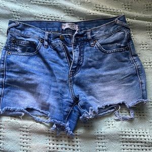 free people denim shorts